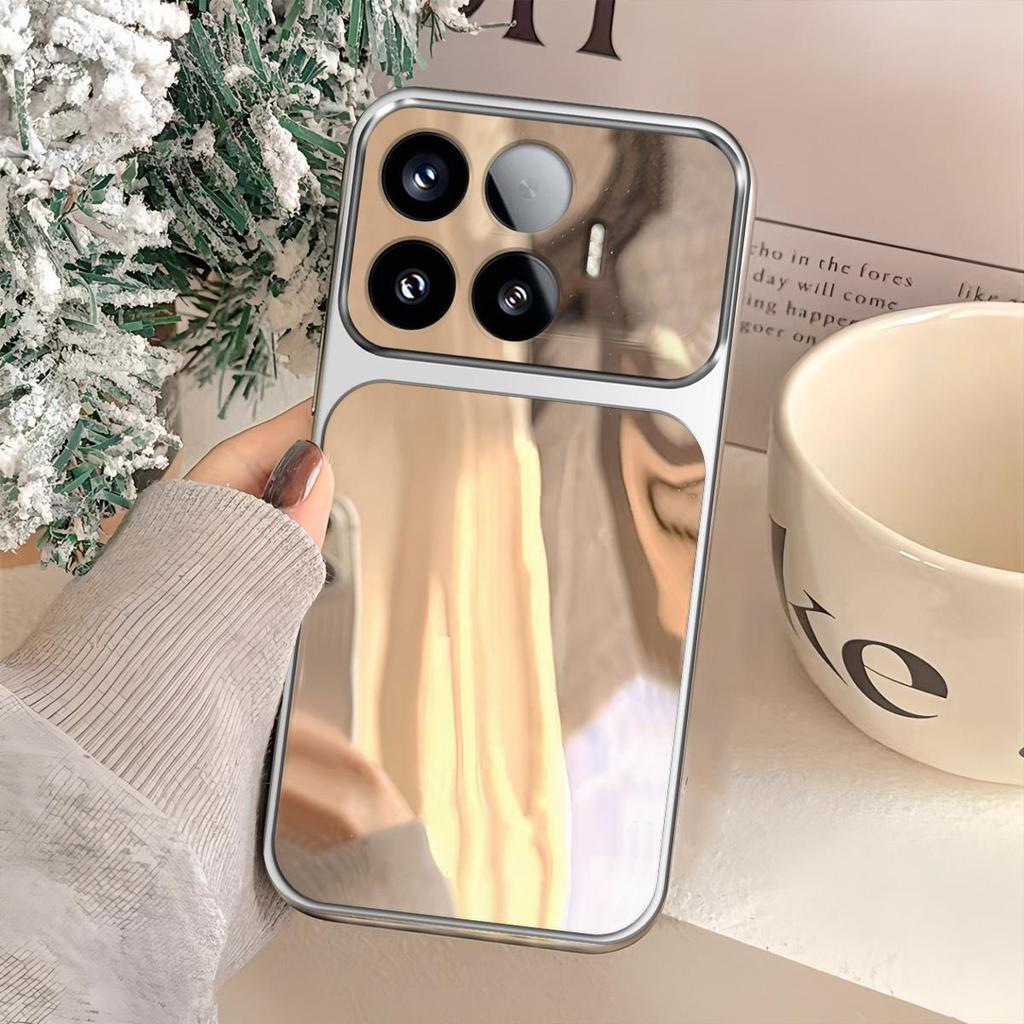 Case for Xiaomi 17T Pro,17T Trending Big Window Cover Mirror Phone Casing