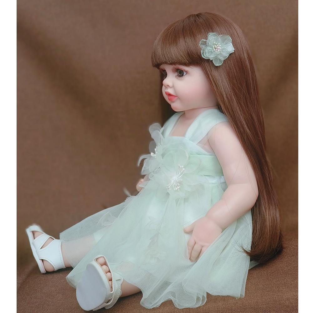 Reborn Baby Silikon Full Body 55 cm Reborn Baby Boller Vakker Jente Dukke Leker Prinsesse Dukker Til Barn Gaver