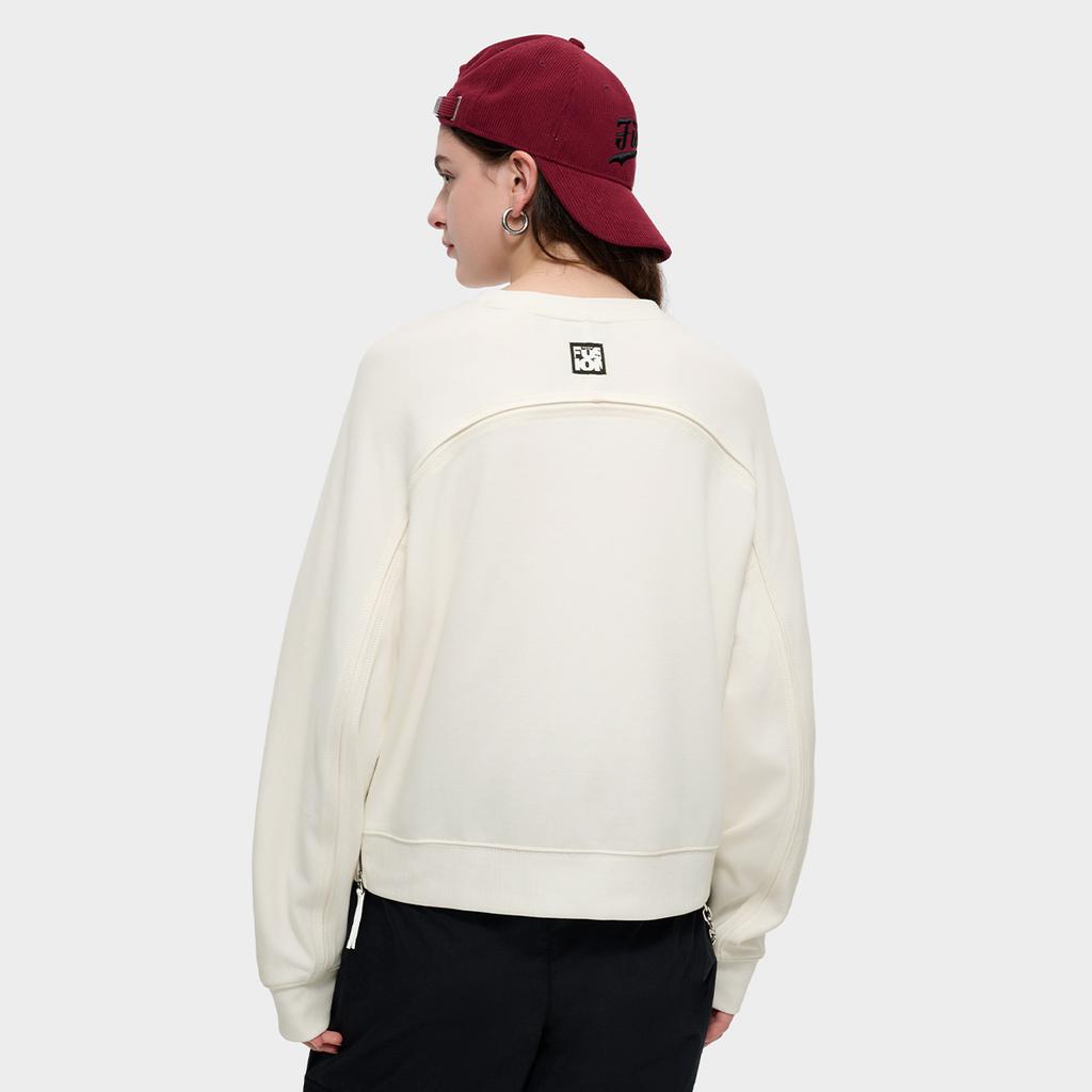 Fila Fusion Casual Round Neck Cotton Sweatshirt Women Sweatshirt Cloud-White T11W443206FWT