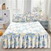 Dekorativer Bettrock für Prinzessinnen-Schlafzimmer, zweilagig, Bettüberwurf, rutschfester Matratzenbezug, Tagesdecke, Bettlaken, Matratzenschoner