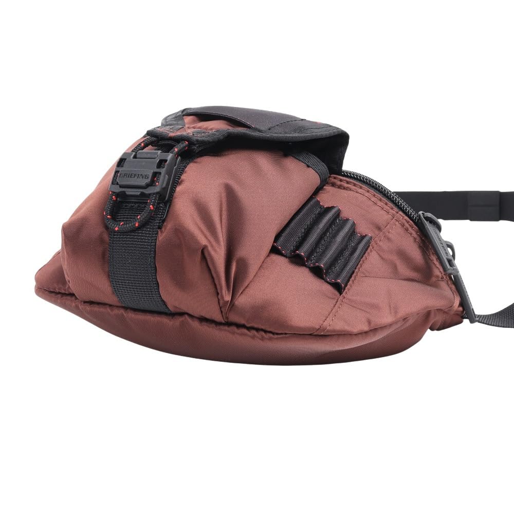 BRIEFING Golf Bag, Round Waist Pouch with Hole, BRG233E60-023 (BrownFMen's)