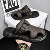 Sandals Summer New Trend Fashion Dual-purpose Bag Head Slippers Thick-soled Leather Middle-aged Dad Beach Shoes
