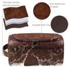 Men PU Vintage Luxury Toiletry Bag Travel Necessary Business Cosmetic Makeup Cases Male Hanging Storage Organizer Wash Bags