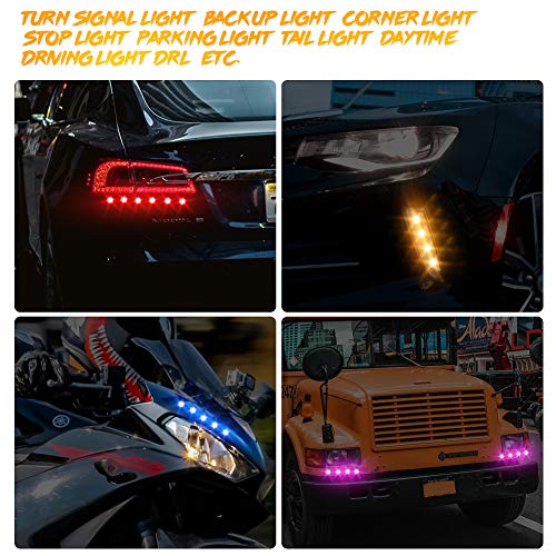 X-STYLE LED Daylight 18mm Eagle Eye Spotlight Bolt Type Large Ball Scale Waterproof High Brightness Recessed Type 12V Only Set of 4 (Blue)