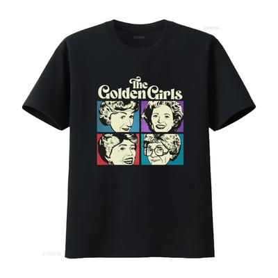 Golden Girls Retro T Shirt Stay Vintage Washed Designer Clothes Fashion Streetwear Stylish Homme Comfortable Versatile Soft