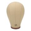 23in Cork Canvas Block Head Reusable Wig Head Display with Stand for Hairdressing Making Wigs