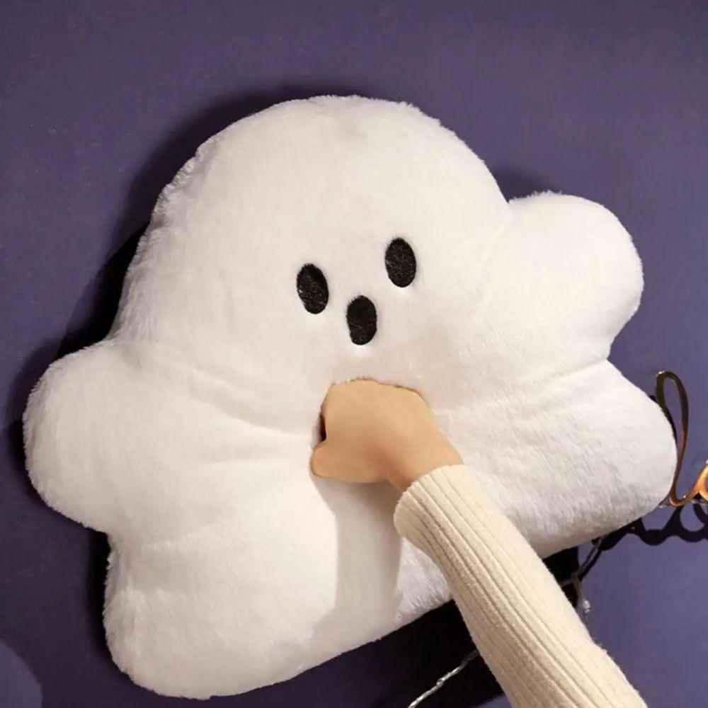 Kawaii Cushion Cotton Plush Toy Home Decor White Cloud Ghost Pillow  Halloween