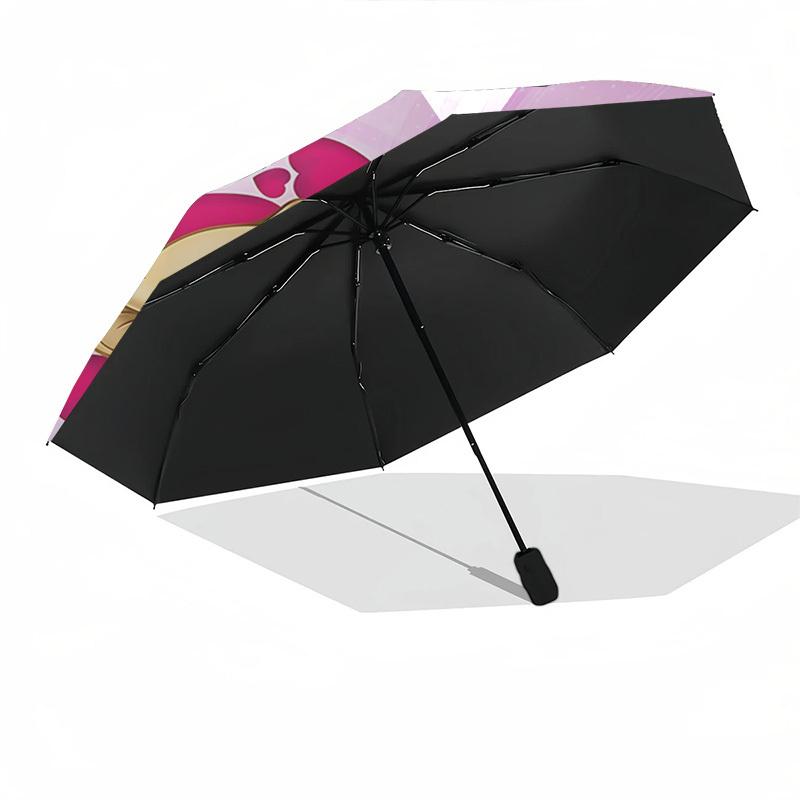 Lion King, Valentine's Day Themed Automatic Opening and Closing Umbrella, Brightly Colored 8-rib Portable Umbrella, Suitable for Men and Women, A Perf