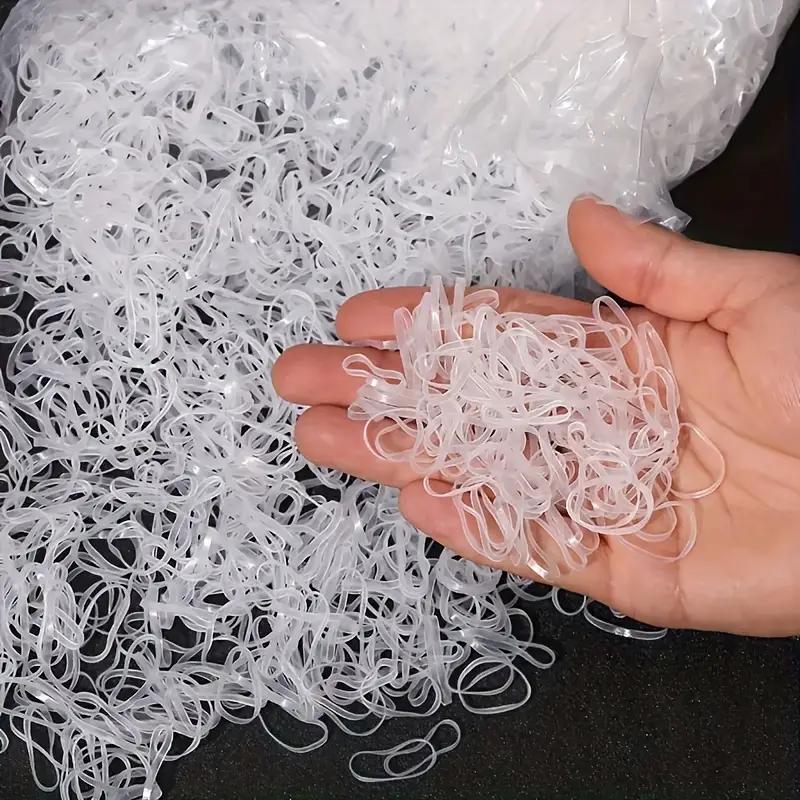 1000Pcs Transparent Elastic Hair Bands Mini Hair Ties Braided Ponytails Hair Bands Womens Hair Accessories