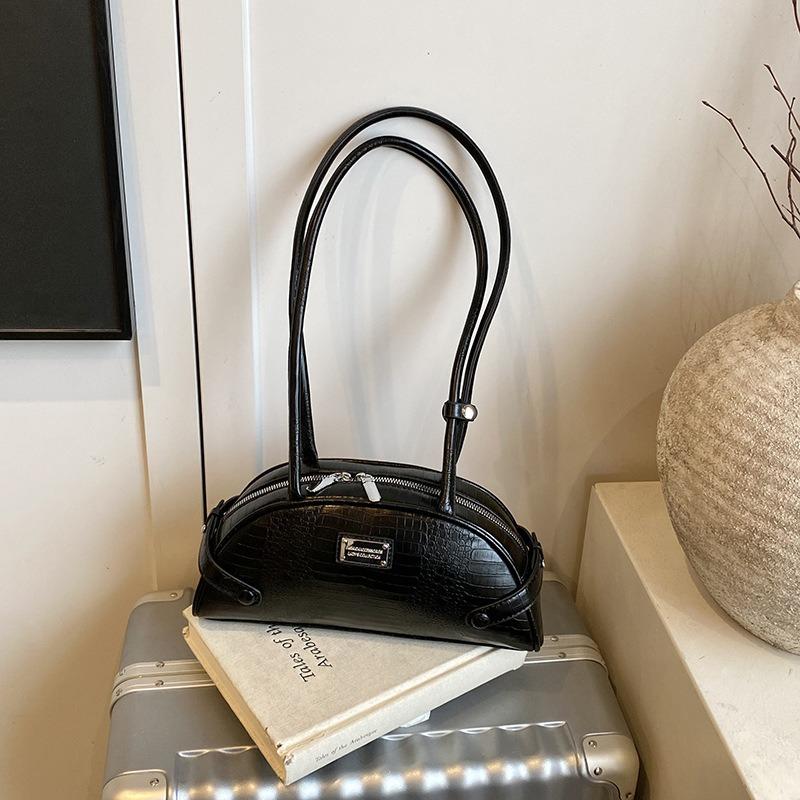 Fashion Niche Bag Women's New Summer Casual Shoulder Armpit Bag Commuter Crocodile Pattern Pillow Bag