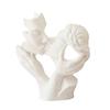 3D Printed Kissing Couple Figurine, Romantic Hollow-out Statue with Wide Solid Stable Base, Modern Minimalist Ornament for Bedroom Living Room