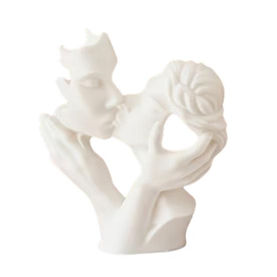 3D Printed Kissing Couple Hollow-out Statue Figurine Romantic