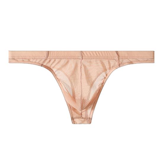 Herren String Einfarbig Hüfttief Slim Fit Sportlicher String Unterwäsche mit U-förmigem Beutel Hohe Elastizität Slips