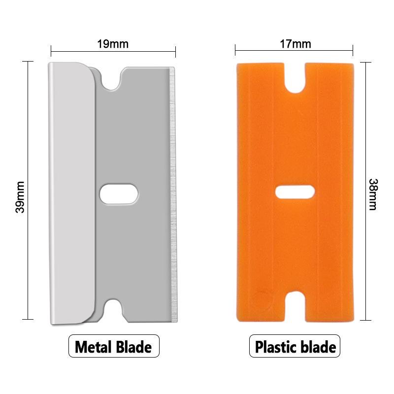 Plastic and Metal Adhesive Removal Scraper Blade Set for Glass and Plastic Cleaning