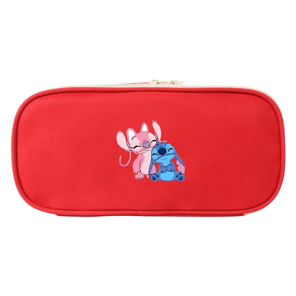 Stitch Colorful Pencil Case Canvas Storage Bag For Elementary School Students