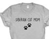 Siberian Cat Mom T-Shirt: Soft Cotton Cat Lover Gift