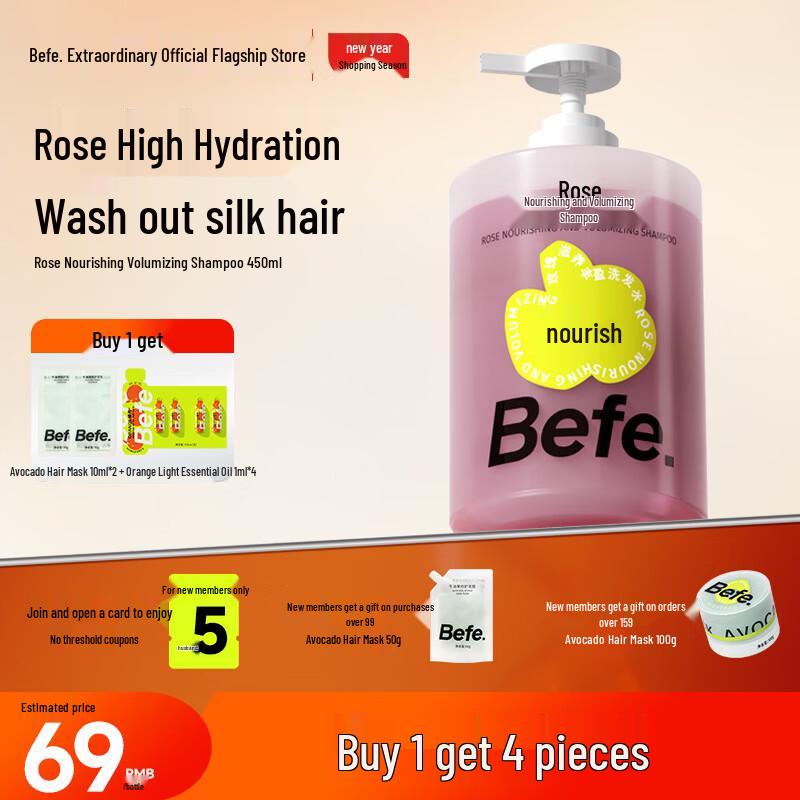 BeFe Rose Nourishing Volumizing Shampoo