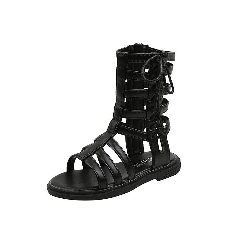 2022 New Girls' Summer Sandals Children Shoes Korean Open Toe Little Princess Shoes Children's Roman Flat Heels Shoes