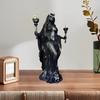Goddess Statue Antique Finish Statue Resin Wizard Goddess Sculpture Art Garden Ornament Halloween Home Decor Sculpture