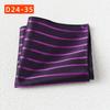 Striped Polyester Silk Pocket Square for Wedding or Business
