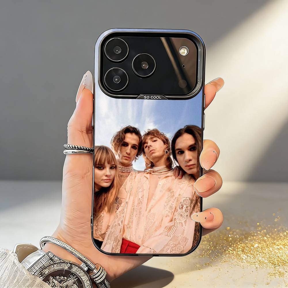 

M-Maneskin R-Rush Band Phone Case For iPhone17,16,15,14,13,12,11,Pro,MAX White Matte Shockproof Cover iPhone17