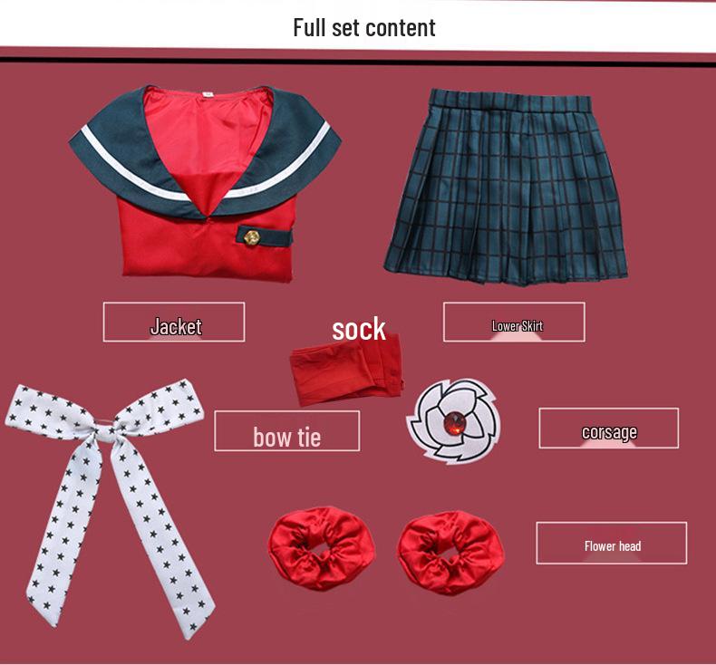 Danganronpa Cosplay Mega Kolekce: Mikan Tsumiki, Hiyoko Saionji, Taeko Yamada Kostýmy pro pódiová vystoupení