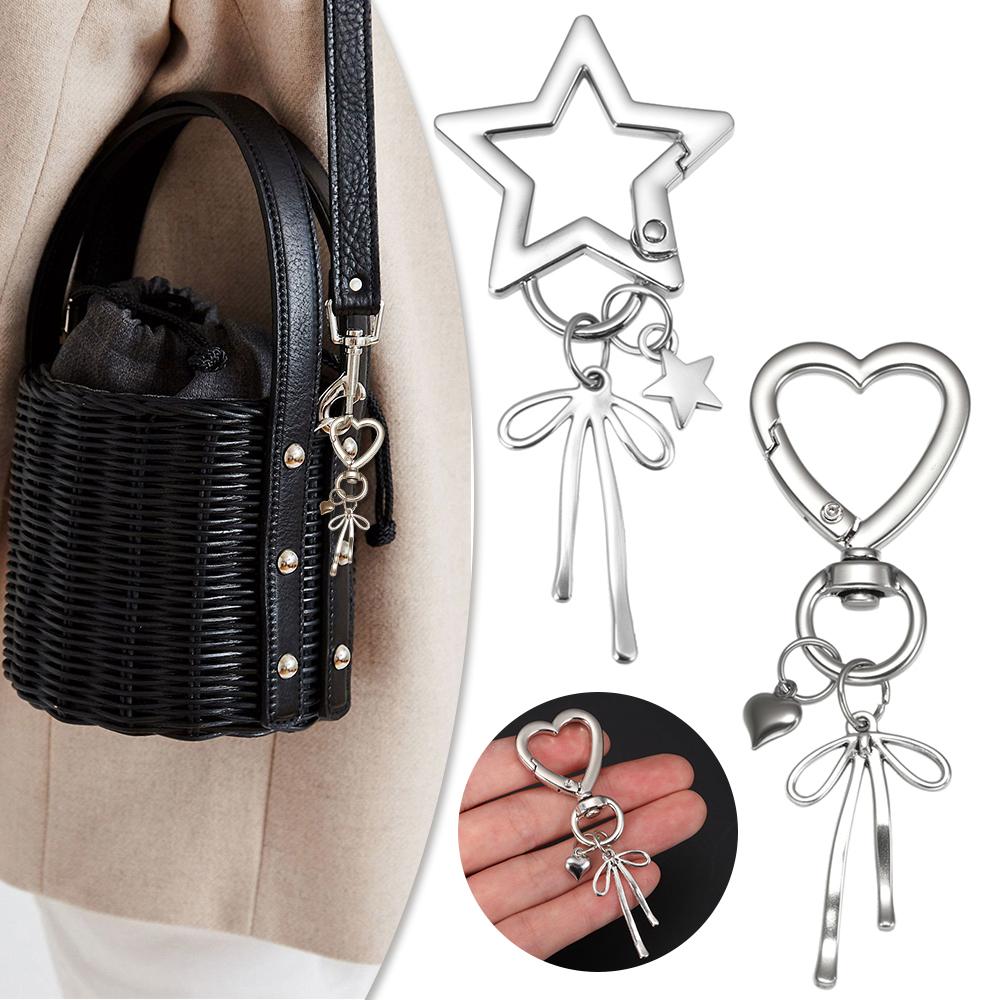 Charm Bag Accessories Lip Balm Bag Key Chain Stainless Steel Lipsticks Holder Protective Cover
