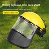 Head-Mounted Steel Mesh Face Shield for Landscaping and Horticulture with Explosion-Proof Protection for Trimmer and Weed Eater Use