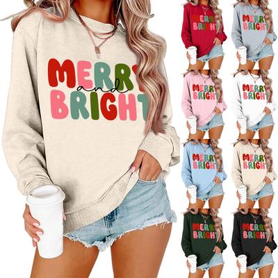 Women's Loose Comfortable Casual Fashionable Character Printing Round Neck Long Sleeved Sweatshirt