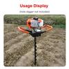Black 120/150/200/250mm 80cm Single Blade Auger Drill Bit Drill Garden Planting Earth Petrol Post Hole Digger Power Tools Accessories