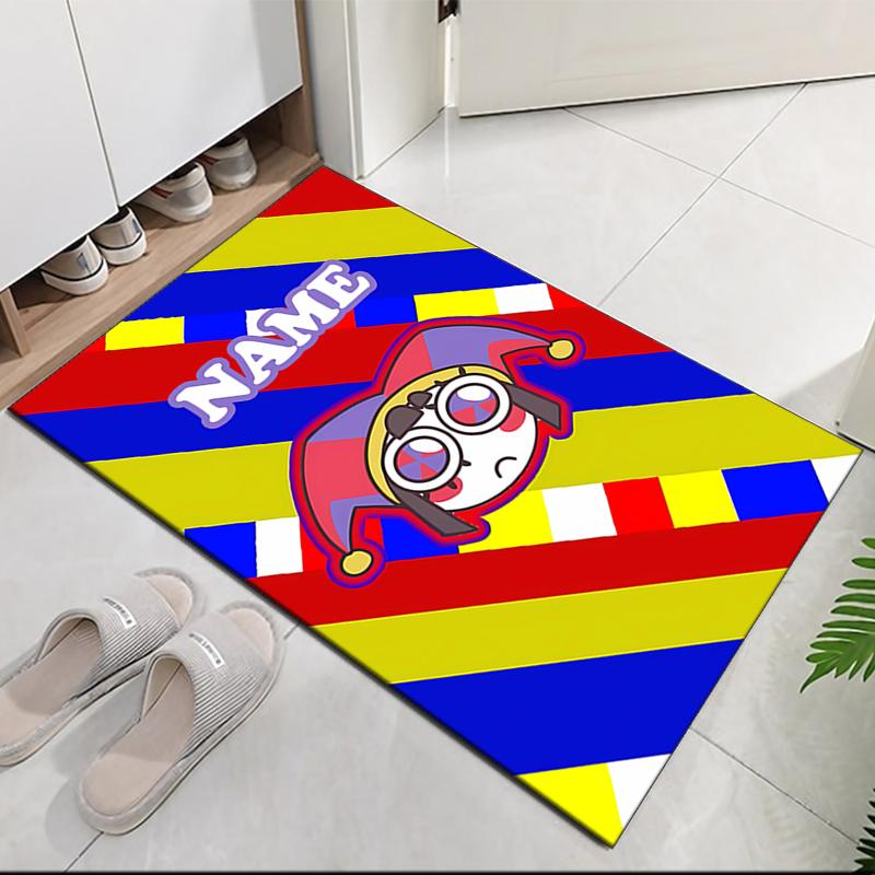 Custom Name The Amazing Digital Circus Printed Carpet, for Office Chair Living Room Bedroom Kitchen Room Decor Gifts.