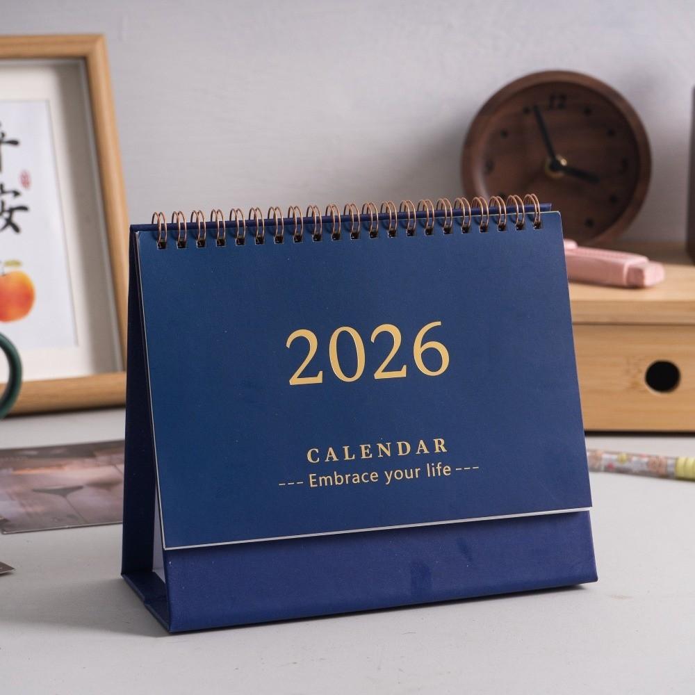 Writeable Memo Standing 2026 Desktop Desk Calendar Portable Foldable Table Calendar Academic Planner Office Supply
