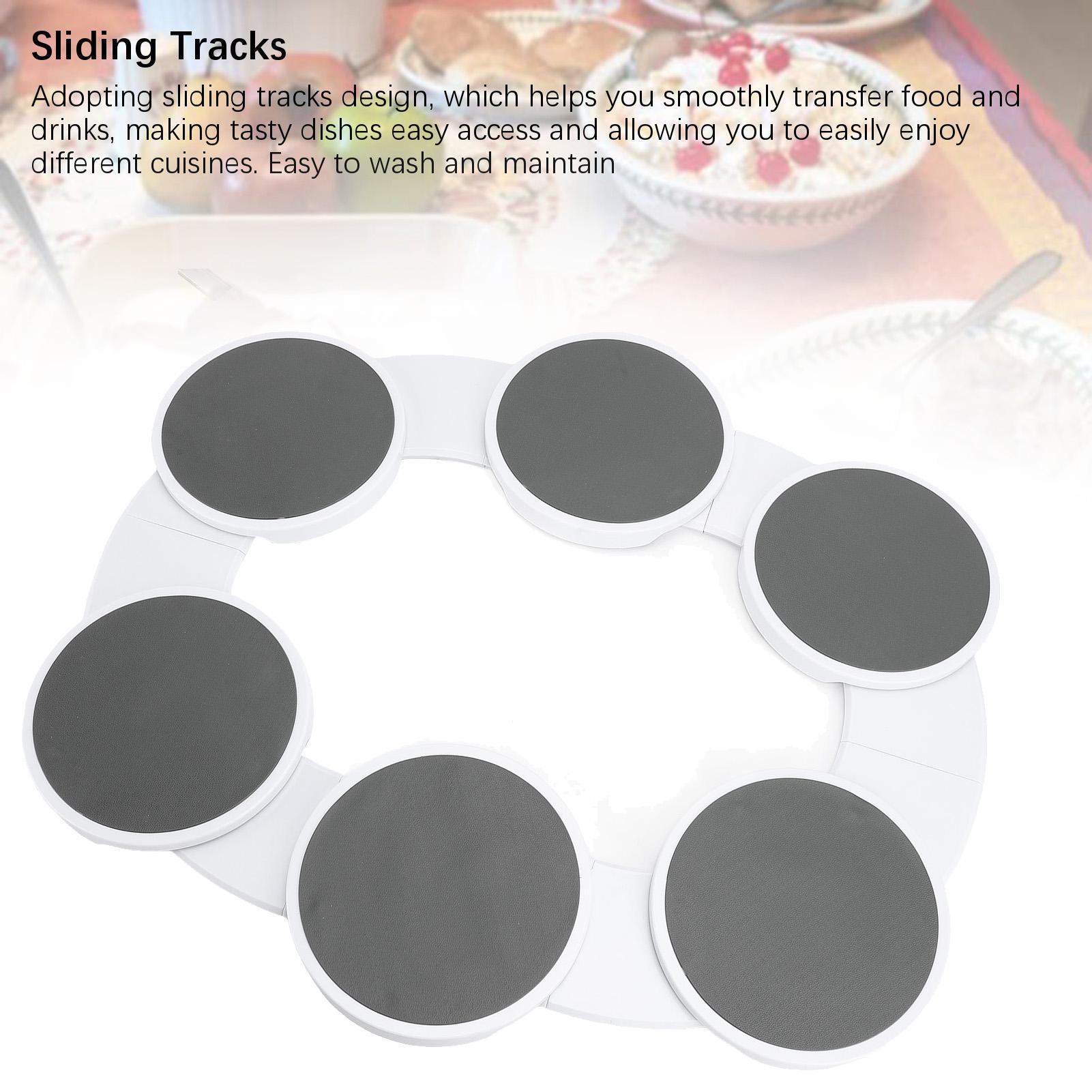 Rotating Food Trays with Tracks Portable