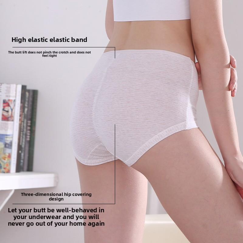 Women's Underwear Colourful Cotton High Waist Sexy Tummy Control High Elasticity Breathable Butt Lift Cotton Crotch Women's Triangle Panties