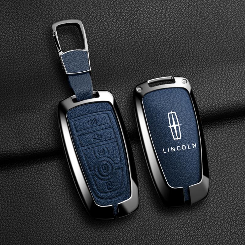 Car Key Cover Alloy Protection Shell Keychain Anti-loss Pendant For Lincoln Continental Mondeo MKC MKZ MKX Navigator Z Nautilus gfsd7