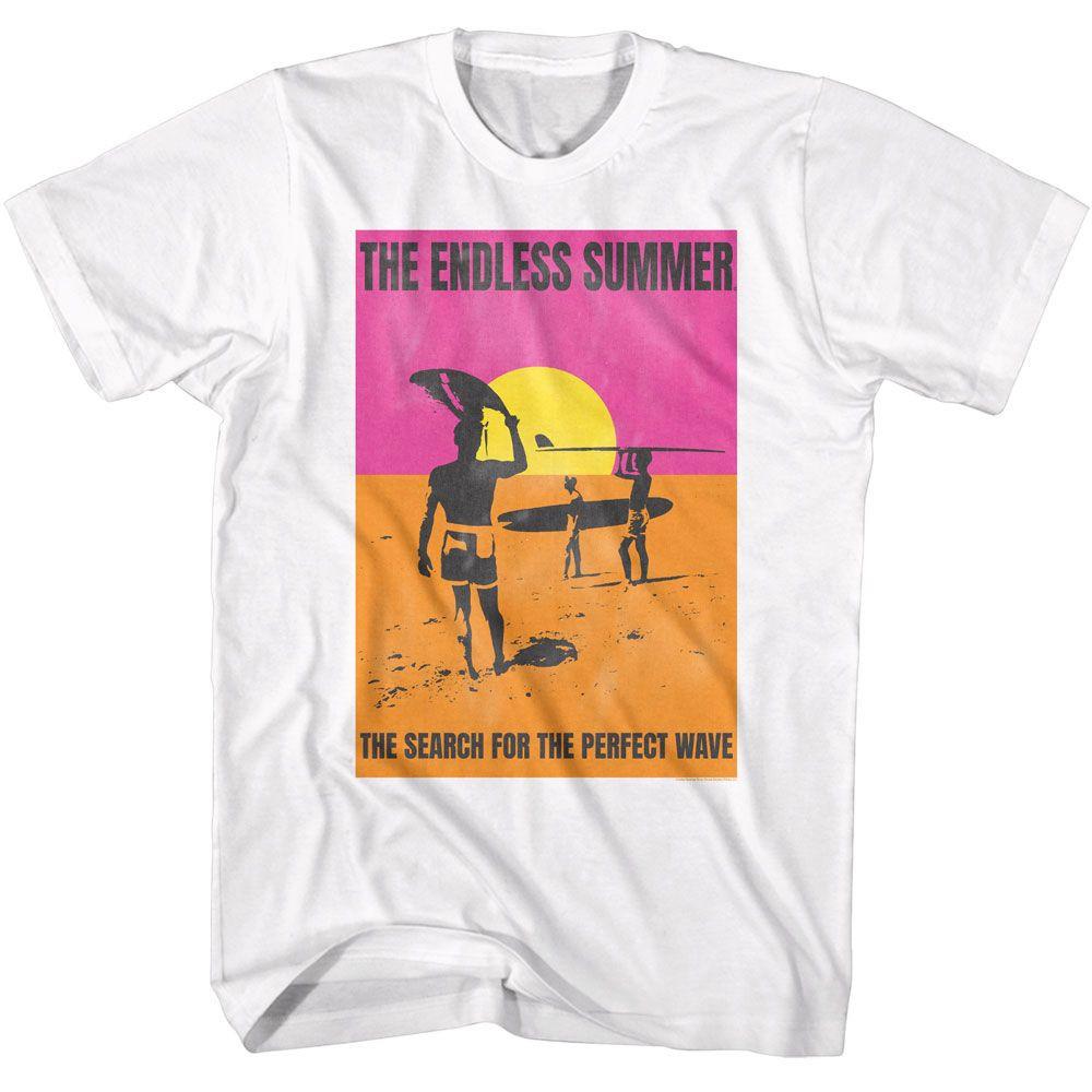 Bruce Brown Films Endless Summer Poster White Movie Shirt XXXXL