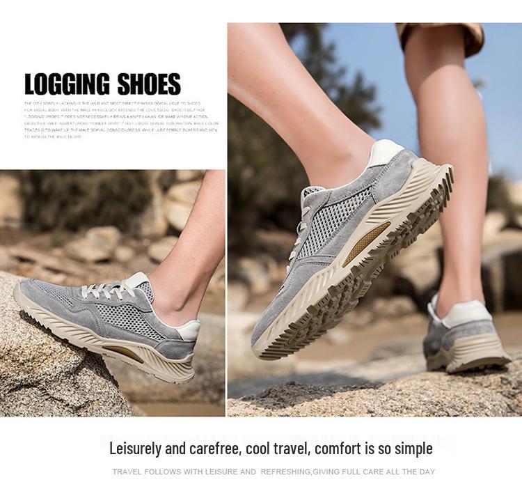 Men's Lightweight Versatile Mesh Low-Top Casual Shoes: Fashionable, Breathable, Outdoor-Friendly