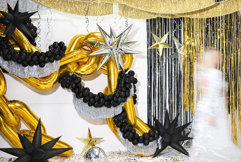 3D Star Foil Balloon 70cm Black