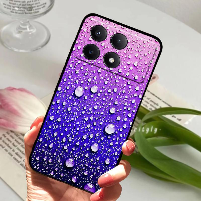 For POCO X6 Pro 5G Case POCOX6 Shockproof Soft TPU Silicone Phone Cover For Xiaomi POCO X6 Pro 5G Capa Cartoon Matte Bumper