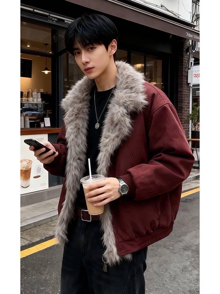 

Модная зимняя хлопковая куртка для мальчиков 2024 - Утепленная, теплая, спортивная, повседневная пуховая куртка M красный