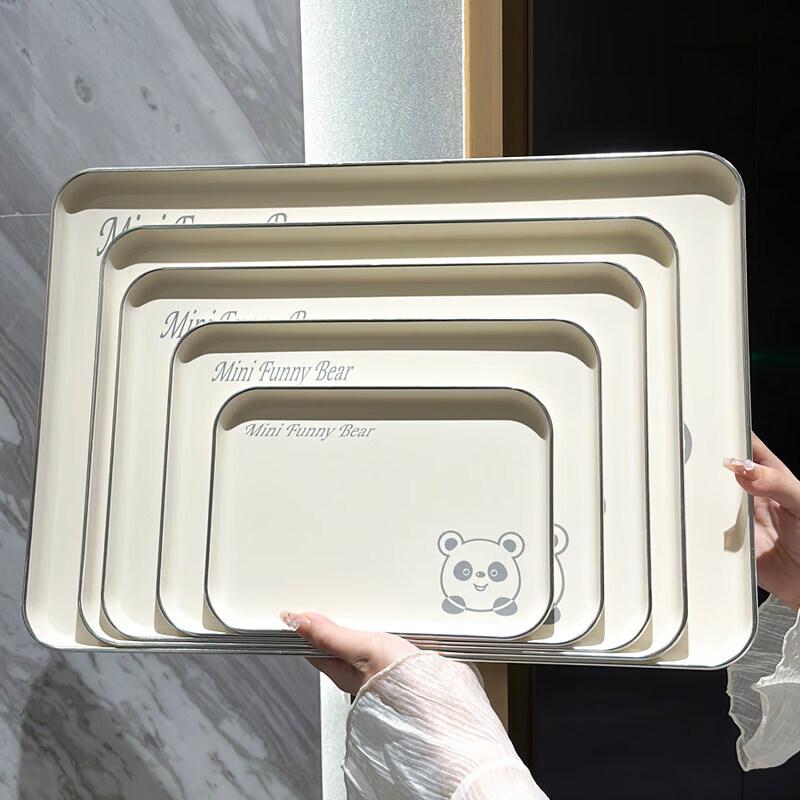 Ins Style Rectangular Plastic Serving Tray