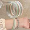 Trendy Glass Imitation Jade Bracelet Women Elegant Jingle Bangle Girl No Fading No Pungent Smell Fashion Bracelets Charm Jewelry