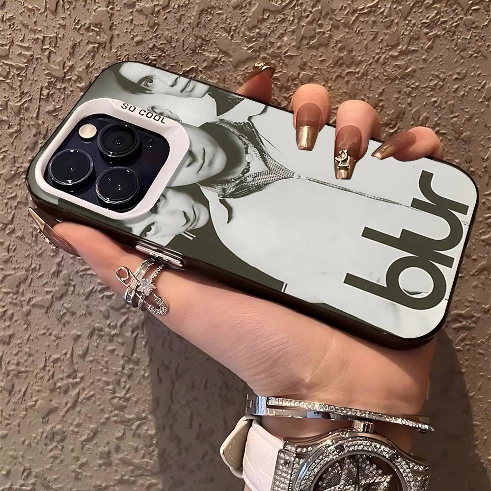Band Musik Rapper B-Blur Vintage Phone Case For IPhone 17 16 15 14 11 12 13 Pro Max Pro Plus Colored Silver Cover