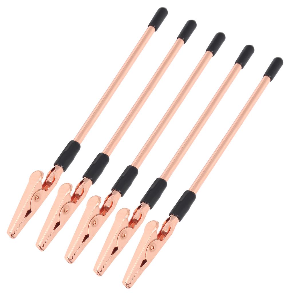 5 Stück Cayman-Klammer 155mm Roségold Langschwanz-Cayman Eisenklemmen für DIY Karte Foto Memo