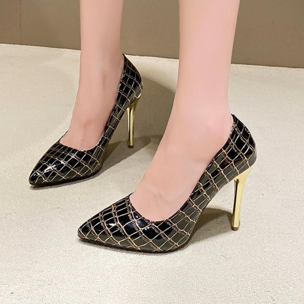Fashion New Women's Leather High Heels 2025 Fashion Pointed Tip Shallow Mouth Design Sexy Elegant Pumps Women‘s Shoes Size 34-43
