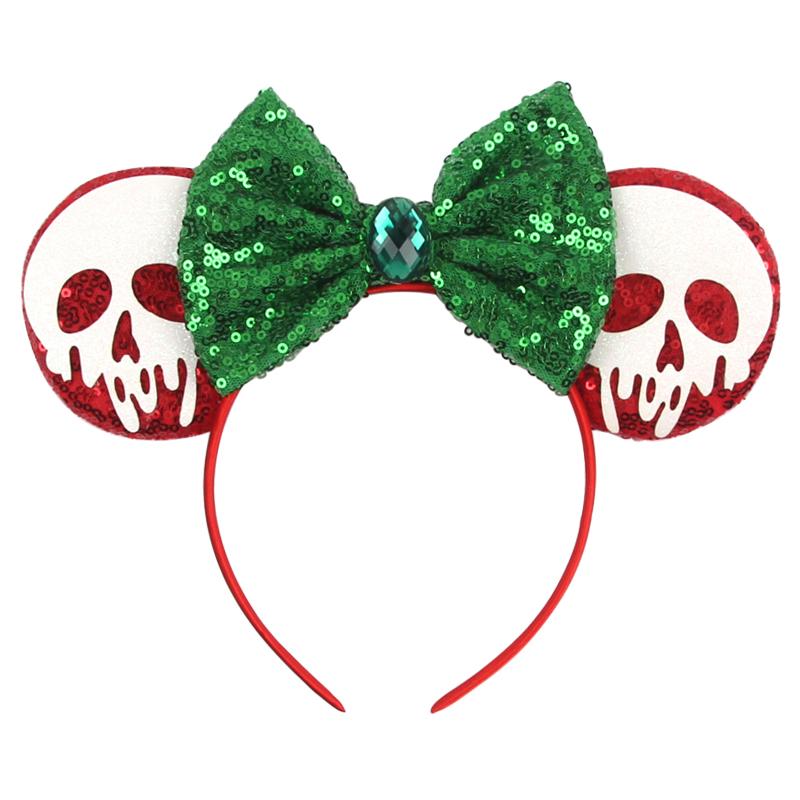 Halloween Mouse Ears Headband Sequins Bow Hairband For Women Featival Party DIY Hair Accessories Boutique