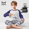 Miiow Boys' Pure Cotton Long-Sleeve Pajama Set