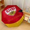 VfB Stuttgart FC Automatic 3‑Fold Umbrella 8‑Rib Windproof Folding Umbrella Sun Rain Protection For Outdoor Travel Daily Use