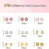 24 Cases of 5-color Clay Beads Interval Beads Gold Beads Girl Bracelet Jewelry DIY Jewelry Production