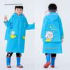 Children's Raincoat 7-12 Years Old Primary School Student Raincoat with Schoolbag Seat Boys Girls Baby Eva Cartoon Poncho Thickened
